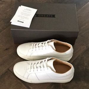 BRAND NEW WHITE LEATHER SNICKERS 8.5 Made in Italy